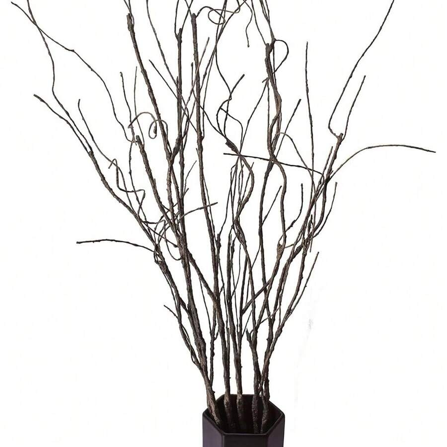 5PCS Artificial Curly Willow Branches, Decorative Dry Twigs, 30.7 Inches Fake Bendable Sticks Vintage Vines Stems DIY Craft Vases Artificial Flowers Garden Hotel Office Home Farmhouse Decor - 1 - View 1