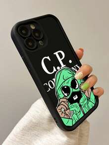 Person Portrait & Slogan Pattern Silicone Phone Case Compatible With Apple And - Black - View 3