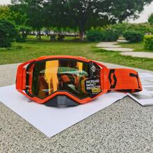 Motorcycle Goggles, Harley Goggles, Ski Goggles, Anti Wind And Dust, Skiing And Cycling - 桔框紅片 - 查看 2