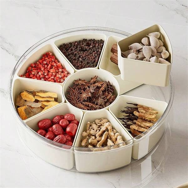 Spice Storage Box, Home Handled, Transparent Large Capacity Plastic Condiment Seasoning Container, Kitchen Fruit And Seasoning Sealed Jar, Convenient For Storing Fruit And Seasoning