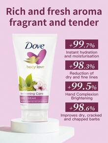 1pc 75ml Dove Green Tea & Cherry Blossom Hand Cream, Refreshing, Moisturizing, Long-Lasting Fragrance, Skin Brightening, Suitable For All Skin Types In Spring & Summer - Green Tea Sakura Fragrance - View 2