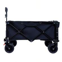 Foldable Wagon With Extended Tailgate Extra Long Extender Wagon Cart Beach Wagon Cart Heavy Duty 400LBS With Large AllTerrain Beach Wheels - as Pic - View 9