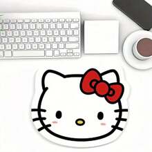 Sanrio 1pc Cute Cartoon Shaped Mouse Pad, Leather Material Creative Small Sized Non-Slip Computer Desk Pad, Office Use