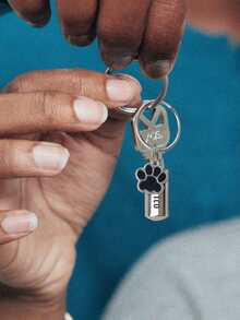 1 狗骨灰纪念品 - 宠物骨灰罐 狗钥匙扣 - 个性化火葬钥匙扣 骨灰罐 - 宠物纪念 狗爪钥匙扣 - 宠物骨灰纪念品 - 彩色 - 查看 3