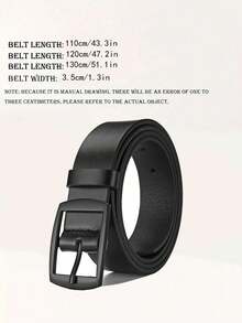 2条装男士时尚PU皮腰带，简约复古设计，光滑扣环，适合男士日常穿着，秋季、万圣节、秋冬季配饰，适合青少年、青年、男士，休闲、户外、运动、度假、毕业礼物、生日礼物、日常穿着