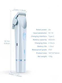 Multifunctional Shaver Rechargeable Electric Hair Removal Trimmer For Men And Women - Dual Head Shaver With USB Charging, Painless Wet And Dry Use 400mAh