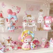 Sanrio Sanrio Blind Box Series Melody Tea Party Collectible Desktop Figure Ornaments Plush Doll, Thoughtful Gift, Party Favor, 1pc Randomly Shipped