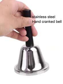 Campainha de metal portátil (1 unidade) - Campainha sonora para serviço de jantar, sino de Natal para professores, restaurantes e animais de estimação, decoração de Natal para o quarto.