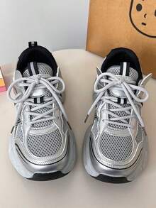 Women Wedge Sneakers - Silver - View 3