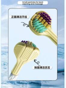 YACGAOREN Cepillo de dientes de limpieza triple, 3 lados, alta eficiencia de limpieza, limpia áreas ocultas, mango antideslizante - Multicolor - Ver 7