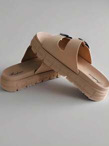 1 Pair Women's Sports Sandals, Cushioned, Suitable For Yoga Pants, Open-Toe, Fashion & Versatile