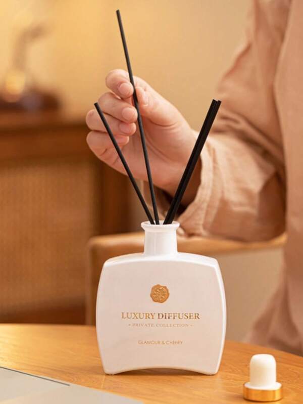 1 Set High-End Black & White Aromatherapy Diffuser Kit, Natural Plant Mixed Essential Oil, Home Decor Fragrance, Long-Lasting Aroma, Indoor Rattan Aromatherapy Ornament, Ideal Gift For Wedding, Birthday, Valentine's Day, Christmas, Festival Parties, Applicable For Bedroom, Study, Living Room, Bathroom, Odor Removal, Etc.