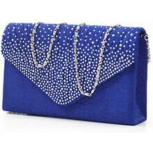 New Ladies Evening Handbags Bridal Wedding Bag Handbag - Royal Blue - View 1