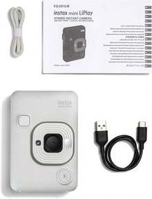 Fujifilm INSTAX Mini LIPLAY Hybrid Instant Camera - Misty White - White - View 6