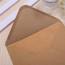 50pcs/Set A6 Kraft Paper Creative Minimalist Triangle Envelope & Letter Paper Card, Brown, White, Black, For Writing Letters, Invitations, Birthday Parties, Christmas Celebration,School Supplies,Back To School