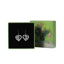 1 Pair Of Customized Birthstone Earrings, Heart-Shaped Earrings, Personalized 2-4 Birthstone Earrings, Customized Jewelry Gift, Silver, Fashionable, Simple, Neutral, Casual, Cute, Customized, Personalized, Unique, Is The Ideal Gift For Him, It Is The Ideal Gift For Her, Girlfriend, Mother, Family, Friends, Suitable For Anniversaries, Birthdays, Graduation Ceremonies, Dances, Parties - Silver - View 8