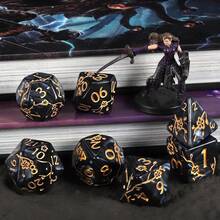 Zestaw 7 kości do gry Plum - ekskluzywne kości wielościenne z wzorem kwiatu śliwki do gier RPG D&D Dungeon And Dragons, idealne do kolekcji kości lub na prezent (Halloween, Boże Narodzenie, Wielkanoc). - Wielokolorowe - Zobacz 20