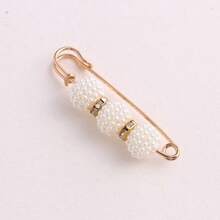 2 pièces/5 pièces Épingles de sûreté décorées de perles fausses, attache-ceinture à perles pour pantalon/robe, pour ajuster la taille, prévenir le relâchement, épingle de poitrine boucle de taille