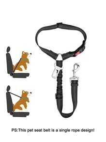 1 pieza Correa retráctil de seguridad para perro para el coche, arnés resistente para perros - Esencial familiar ideal para mascotas