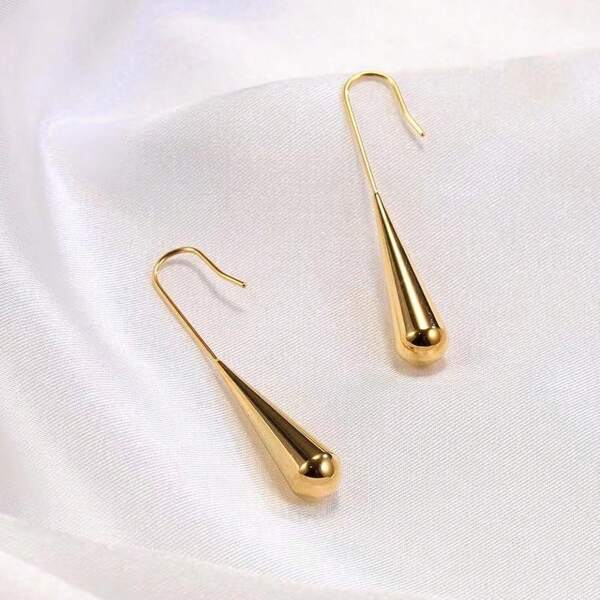 2pcs/Set Women's 316 Stainless Steel Drop Earrings, Fashion Earrings