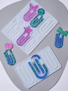 Silicone Mold In Shape Of Paper Clips, For DIY Resin Bookmarks, Paper Clips - Mold - View 7