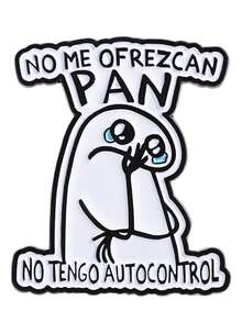 有趣的英文引文珐琅别针卡通胸针翻领别针背包上的徽章服装配饰时尚珠宝朋友礼物 - 黑與白 - 查看 13