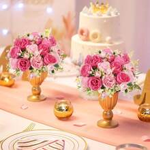 2/4/8/12 Packs Peonies Artificial Flowers, Mixed Pink Artificial Peonies, Silk Peonies Flowers Fake Peonies Artificial Flowers Peonies Bouquet For Centerpiece Table Wedding Party Home Decor - 彩色 - 查看 3