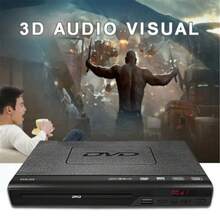 Reproductor de DVD multizona, calidad HD 1080p con salida AV, lector de DVD directo USB con función de corrección de errores inteligente, reproduce todos los formatos y regiones, sistema estéreo reproductor de CD. Incluye control remoto, apropiado para el hogar - Negro - Ver 1