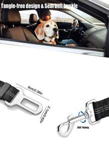 1 pieza Correa retráctil de seguridad para perro para el coche, arnés resistente para perros - Esencial familiar ideal para mascotas