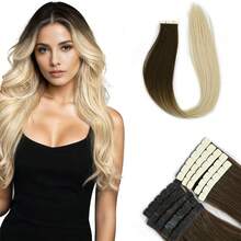 20pcs Tape-In Hair Extensions, 24-Inch Synthetic Weft Strips, Easy Application For Women -Vibrant Color Tapes|Easy Application Strips - Multicolor - View 17