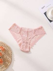 7 PCS Women's Sexy Lace Splicing Bikini Panties Low Waist Seamless Triangle Briefs Hollow Out Comfortable And Breathable Lingerie Underwear