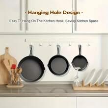 1 件铸铁平底锅，多尺寸户外露营铸铁锅，野餐烤盘，家用不粘锅，牛排煎锅 - 彩色 - 查看 7