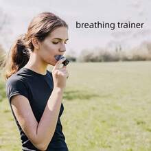 1 pièce Entraîneur de respiration avec résistance - Améliore la capacité pulmonaire et la santé du système respiratoire, appareil de fitness portable pour améliorer la qualité du sommeil, entraînement à résistance réglable, structure en silicone, exercice de respiration, accessoires de plage, flotteur de piscine