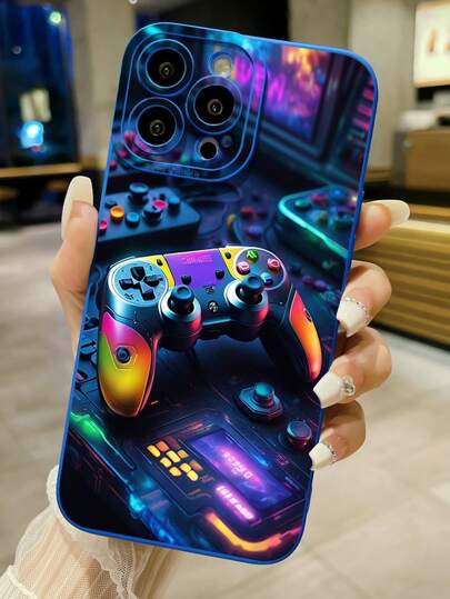 1pc Colorful Gamepad Phone Case With Camera Protector, Compatible With Apple, /Galaxy, Infinix, Redmi, OPPO, VIVO, Realme Waterproof Shockproof Anti-Fall Scratch Resistant