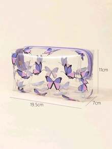 1 حقيبة مستحضرات تجميل للسيدات بشكل فراشة ثماني الأضلاع، حقيبة مكياج، حقيبة أدوات العناية بالبشرة، حقيبة أدوات التجميل، مكعبات تعبئة، ضروريات السفر، ضروريات الرحلات البحرية، ضروريات السكن الجامعي، هدايا العروس والخادمات، هدايا الأم، هدايا عيد الميلاد، هدايا للأصدقاء والمعلمين، حافظة أقلام، أدوات قرطاسية - الأرجواني - مشاهدة 7