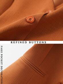 女士纯色背心，V领夹克，春秋季，时尚通勤，女士服装