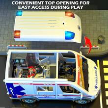 DOLOOWEE Ambulance Toy Truck , Large Toy Cars With Lights & Sounds, Emergency Vehicle Toys, Rescue Role Playset, Play & Learn Toys Christmas  Birthday Gifts - White - View 2