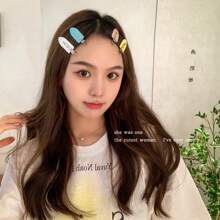 4pcs/10pcs Simple Seamless Hair Clips, Suitable For Women And Girls, Multiple Colors, Essential Hair Accessory, Shower-Friendly, Non-Damaging And Easy To Wear, Suitable For Daily Activities, Holidays, Christmas, Halloween Decoration