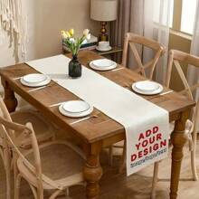 1 pièce Drapeaux de table personnalisés sur mesure 13x72 pouces - Décor de table en tissu de polyester imprimé par sérigraphie vierge pour mariages, fêtes, vacances, salons commerciaux - Ajoutez votre conception avec texte/image