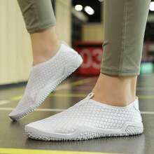 男女通用水鞋，适合游泳、室内健身、跑步、瑜伽、户外沙滩、徒步旅行 - 白色 - 查看 6