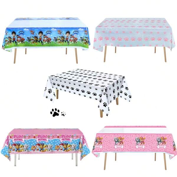 Paw Patrol 1 Stück Tischdecke mit Paw Patrol Motiv, Geburtstags Party Deko, Hund Skye Einweg Tischdecke, Hunde Tischdecke für Babyparty, Party Zubehör
