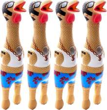 Outward Hound By Charming Pet Squawkers Earl Latex Squeaky Rubber Chicken Dog Toy, Funny Interactive Holiday Toy For Dogs, Large Size - Bá tước - Xem 1