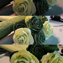 6 色皱纹纸卷，9.8 x 49 英寸宽皱纹纸，含 20 根花茎和 1 条花艺胶带，适用于生日派对、婚礼、节日装饰 - Card Mix Up - 查看 10