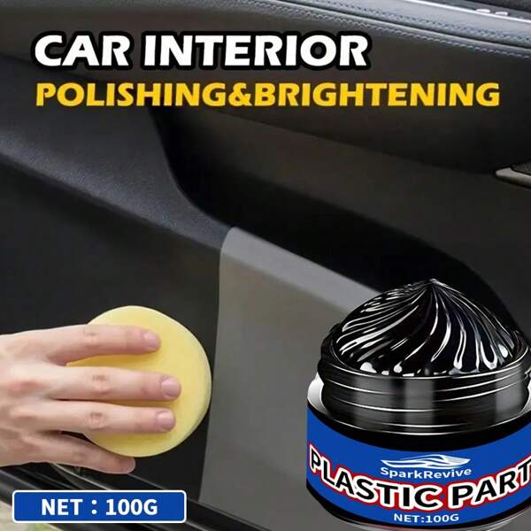 SparkRevive 100g Pasta Revitalizadora de Plástico Automotivo para Restaurar o Painel, Acabamento Interior