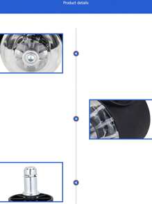 5 STÜCK/SET 5 cm transparente Doppelräder, bewegliche Möbelrollen, einsteckbare universelle geräuscharme Räder, geeignet für Esswagen, Koffer, Stühle, Handwagen, Schulmaterial, Schulstart
