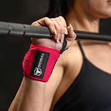 Muñequeras Aprobadas por USPA IPL USAW IWF para Entrenamiento Fuerza - Rosa neón - Ver 4