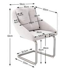 Sedie girevoli in velluto, set da 6 con cuscini, design lussuoso con gambe curve, per sala da pranzo, soggiorno, camera da letto, beige