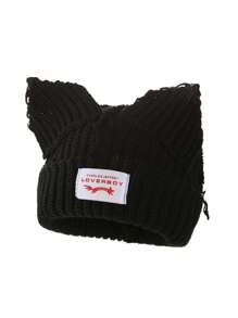 Chapéu de Malha Estilo Orelha de Porco, Gorro Macio de Camada Dupla e Quente, Unissex, 180g