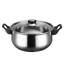 12PCS Stainless Steel Cookware Saucepan Set Pan Pot Kitchens Cooking Glass Lid UK - Silver - View 7