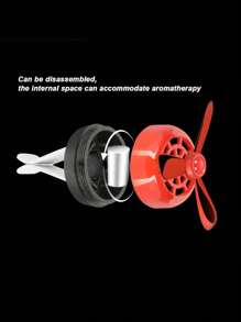 1 pieza Decoración en forma de hélice para clip de ventilación del automóvil - se adapta al conducto de aire acondicionado, regalo creativo, decoración moderna de metal para rejilla de ventilación del salpicadero del vehículo